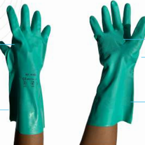 Guante Caucho color verde cal 15